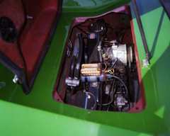 Original VW Beetle engine in the engine bay
